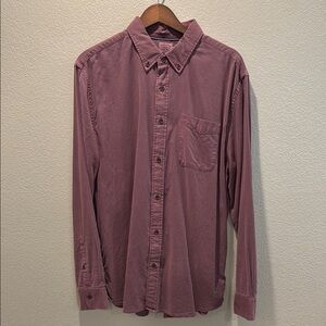 Faherty Men's Wine Garment Dyed Lightweight Button Down Shirt